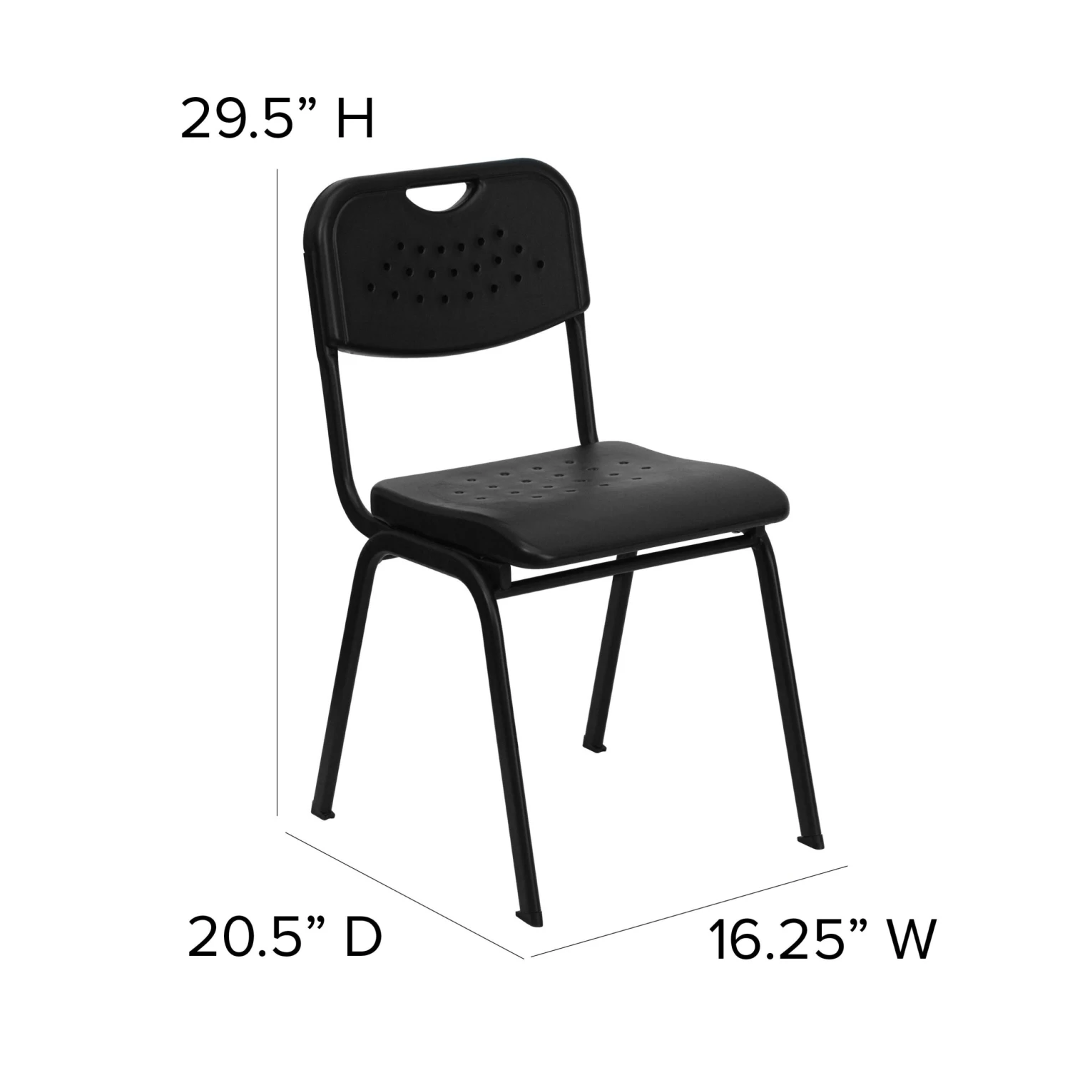 Flash HERCULES Series 880 Lb. Capacity Plastic Stack Chair With Open Back - Image 6