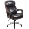 Flash HERCULES Series Big & Tall 500 Lb. Rated LeatherSoft Executive Swivel Ergonomic Office Chair With Height Adjustable Headrest