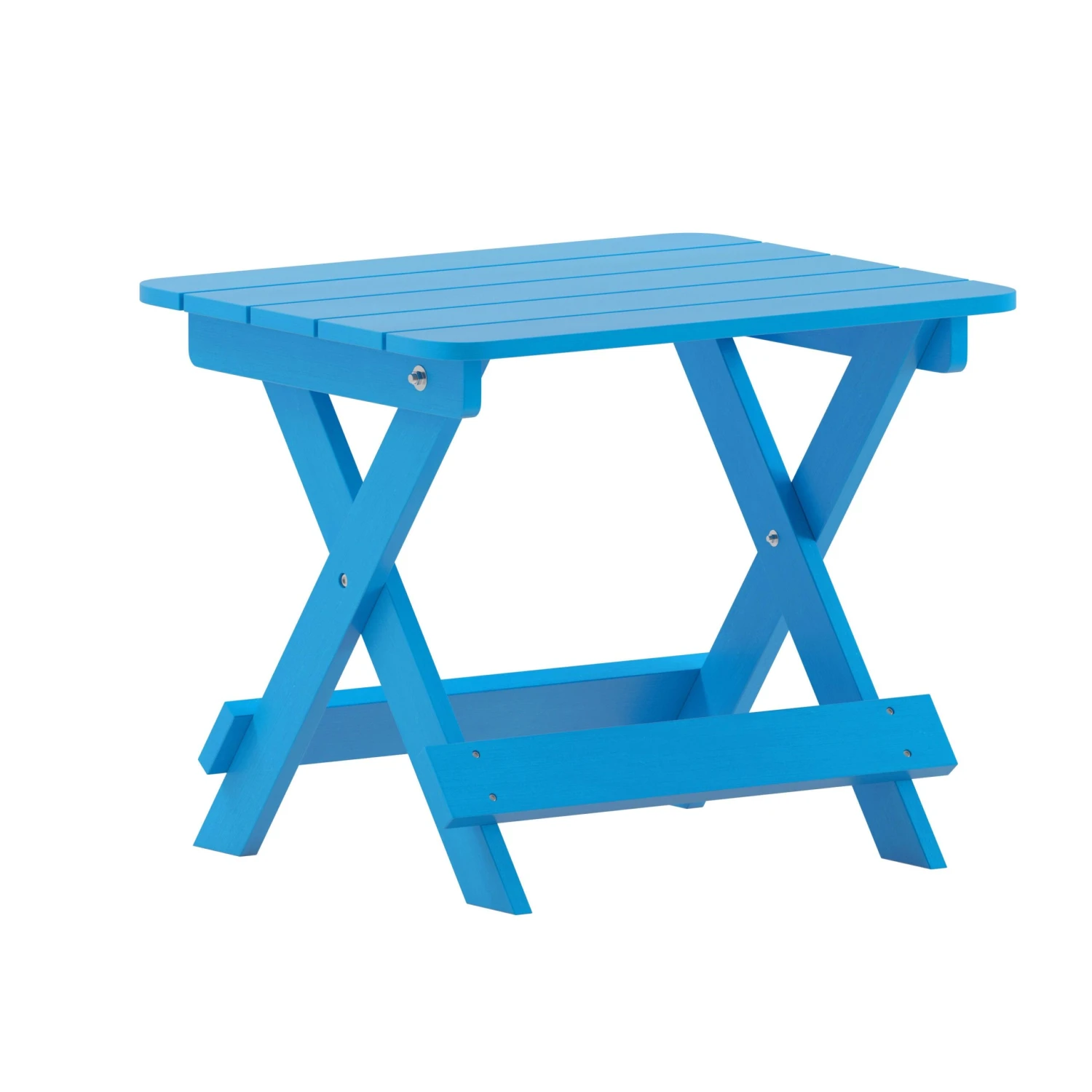 Flash Halifax Outdoor Folding Side Table, Portable All-Weather HDPE Adirondack Side Table
