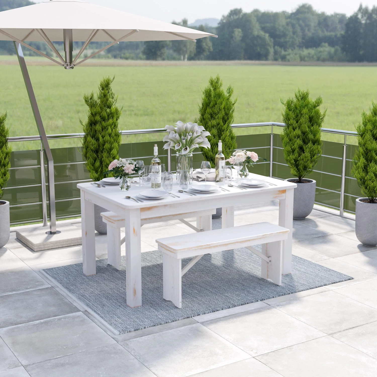 Flash Handwoven Indoor/Outdoor Diamond Pattern Area Rug - Image 5