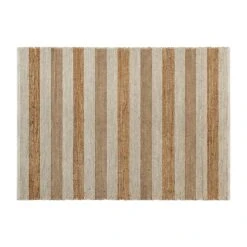 Flash Handwoven Striped Jute Blend Area Rug In Tones