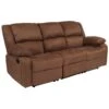 Flash Harmony Series LeatherSoft Sofa With Two Built-In Recliners