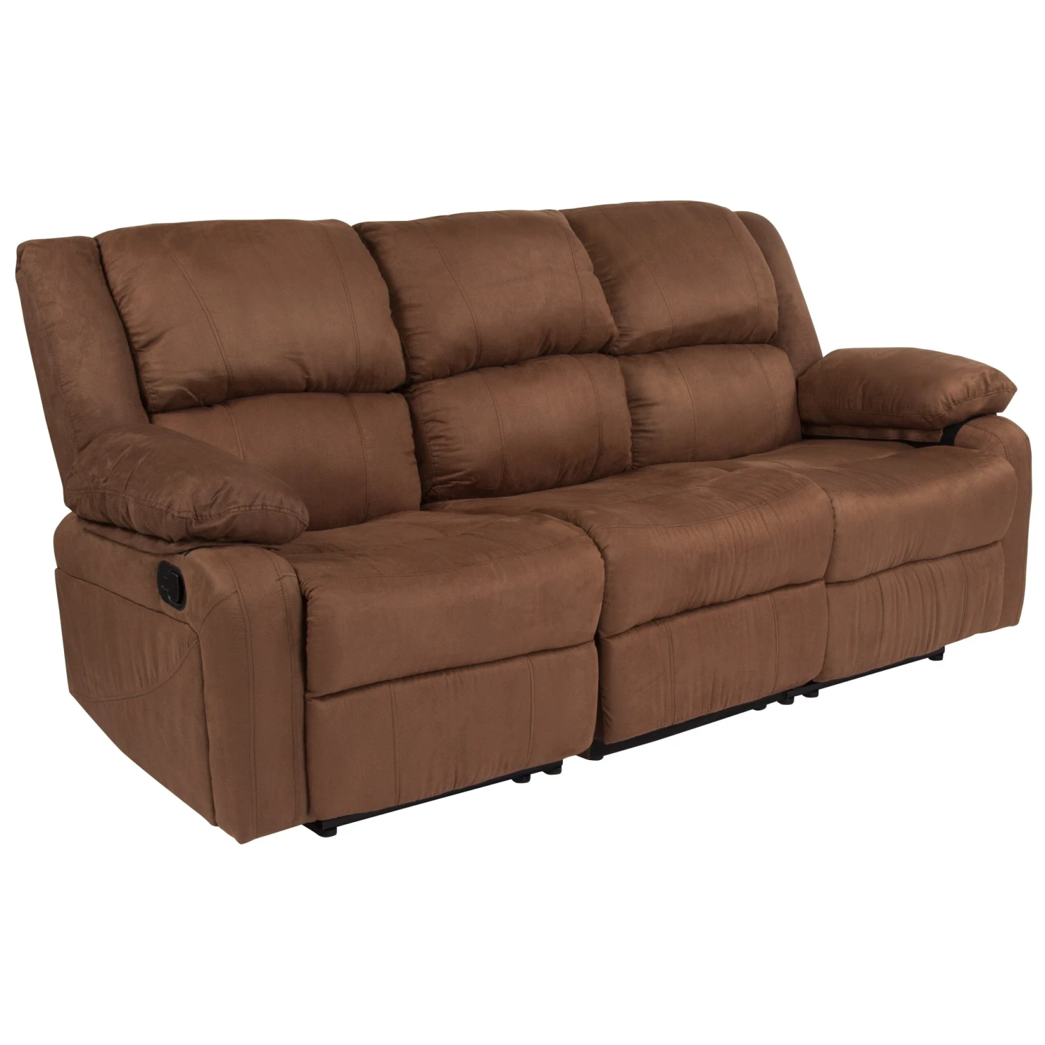 Flash Harmony Series LeatherSoft Sofa With Two Built-In Recliners