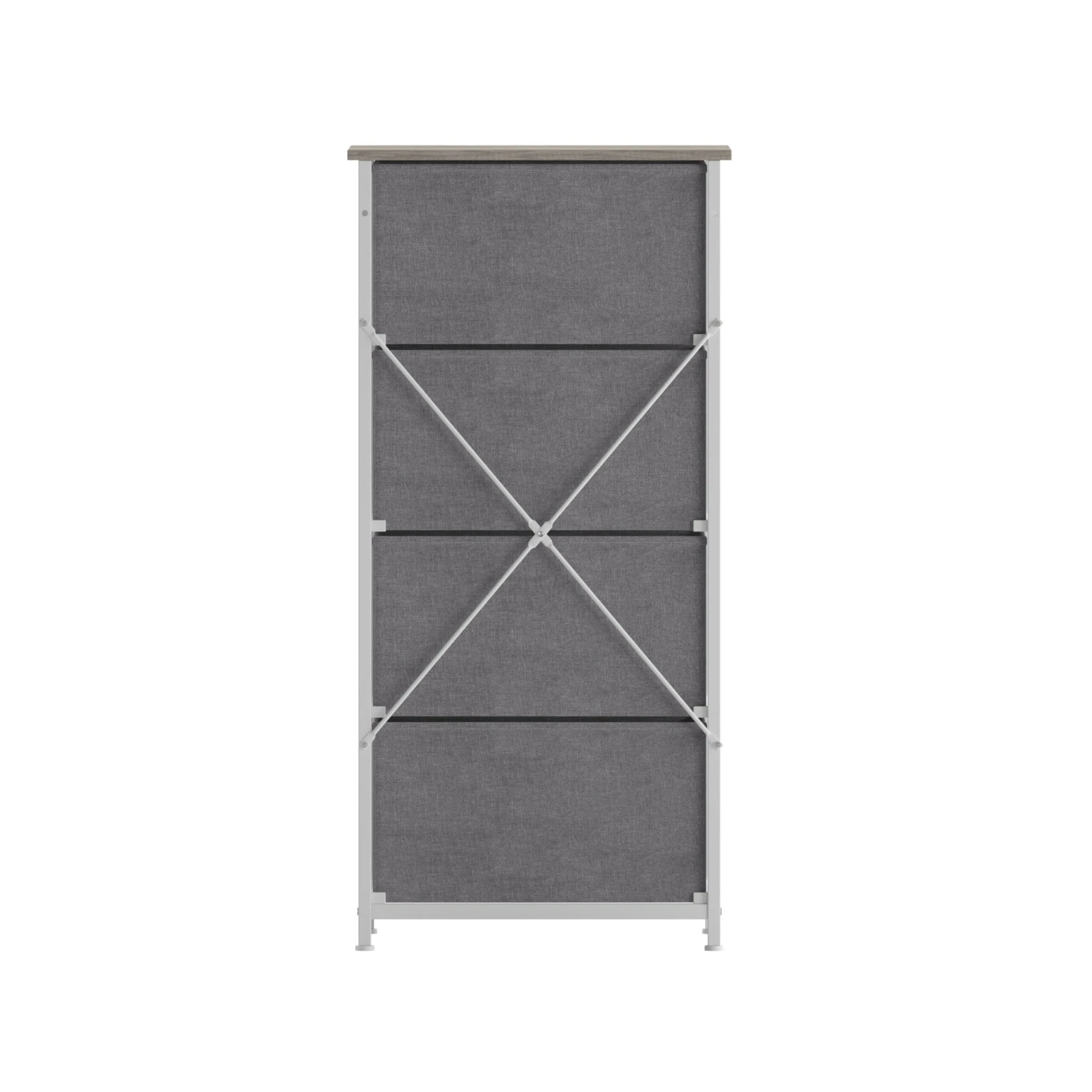 Flash Harris 4 Drawer Vertical Storage Dresser With Cast Iron Frame, Wood Top And Easy Pull Engineered Wood Drawers With Wooden Handles - Image 20