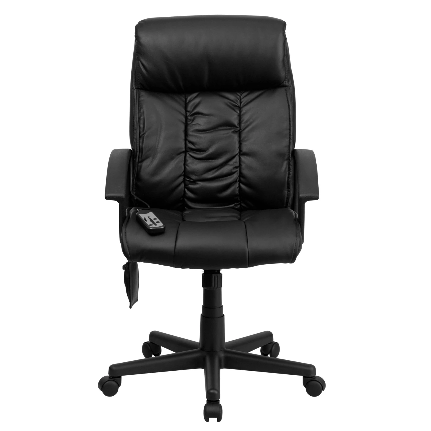 Flash High Back Ergonomic Massaging LeatherSoft Soft Ripple Upholstered Executive Swivel Office Chair With Side Remote Pocket And Arms - Image 10