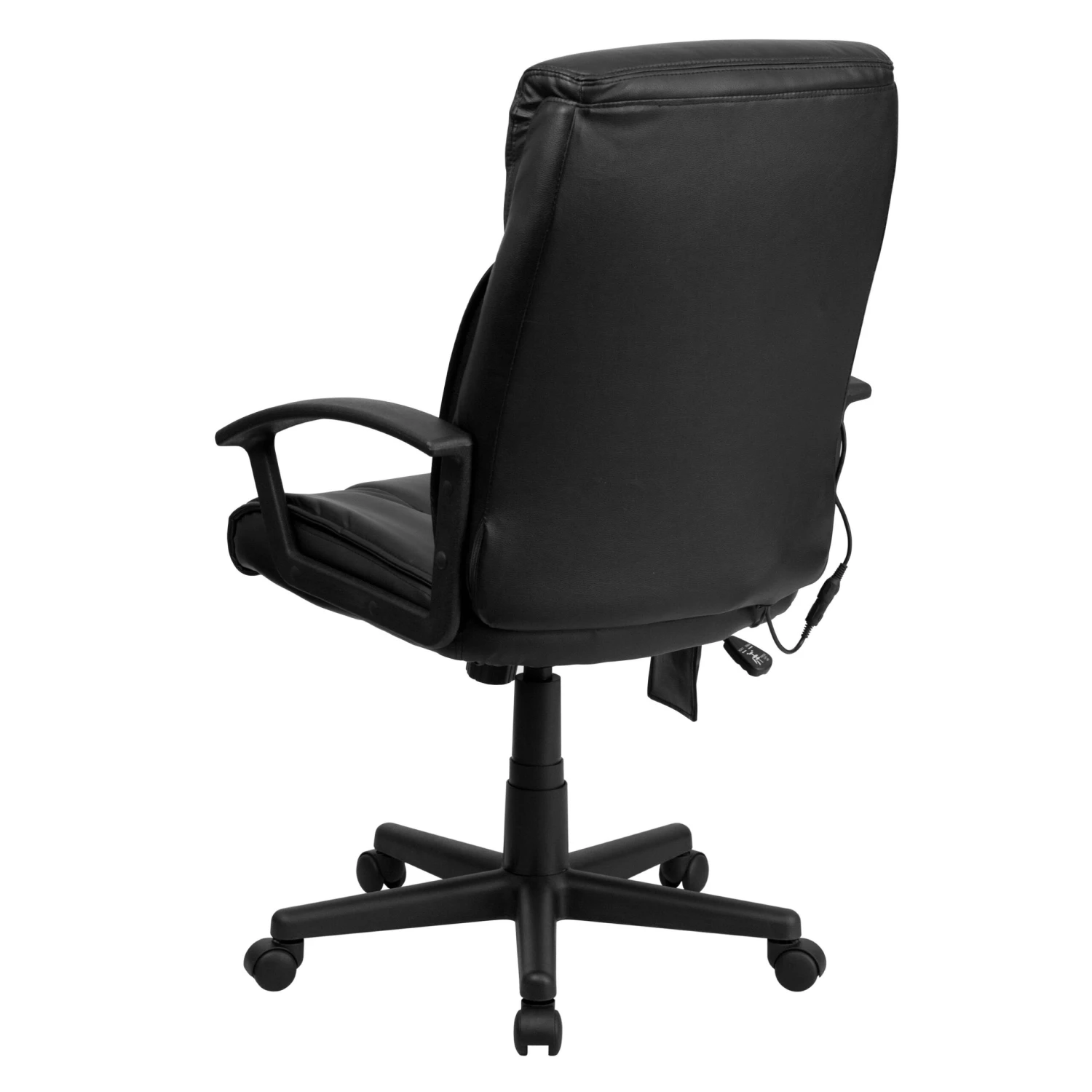 Flash High Back Ergonomic Massaging LeatherSoft Soft Ripple Upholstered Executive Swivel Office Chair With Side Remote Pocket And Arms - Image 7