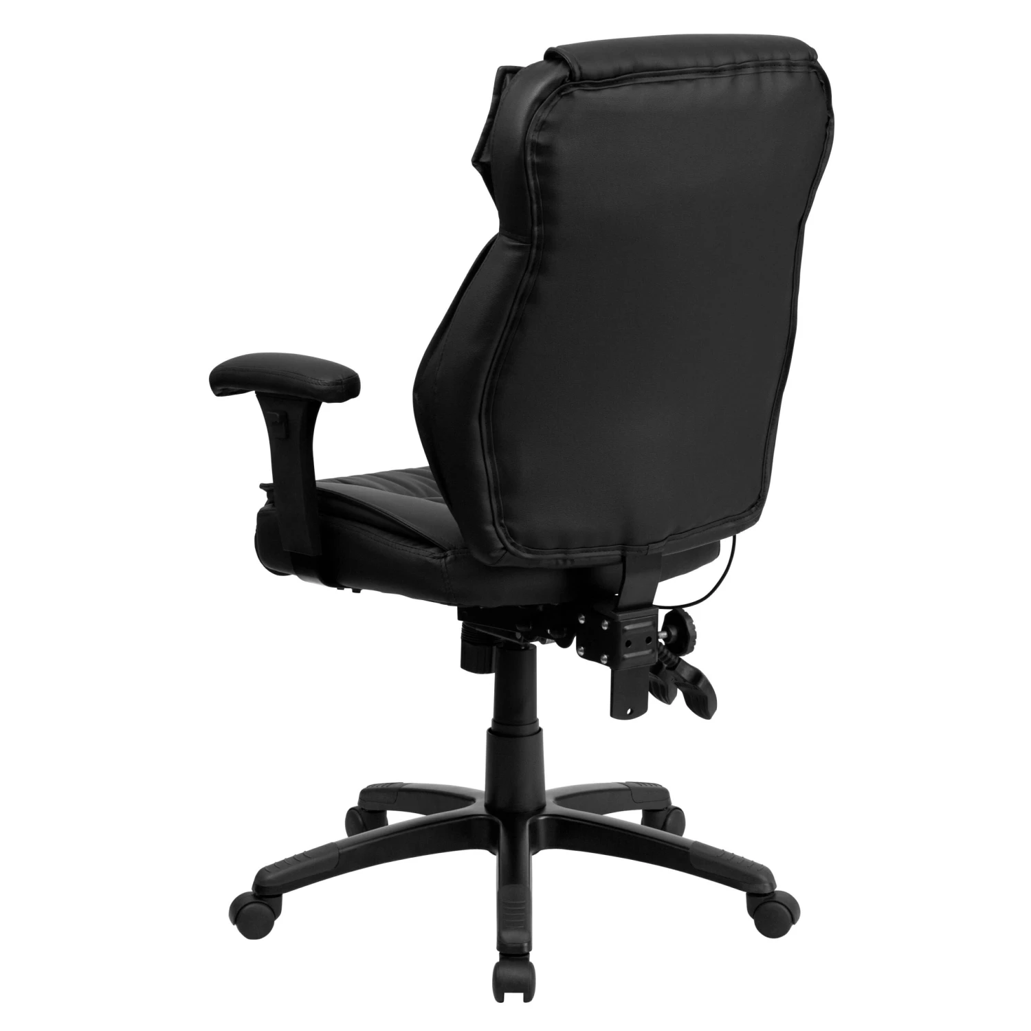 Flash High Back LeatherSoft Multifunction Executive Swivel Ergonomic Office Chair With Lumbar Support Knob With Arms - Image 8