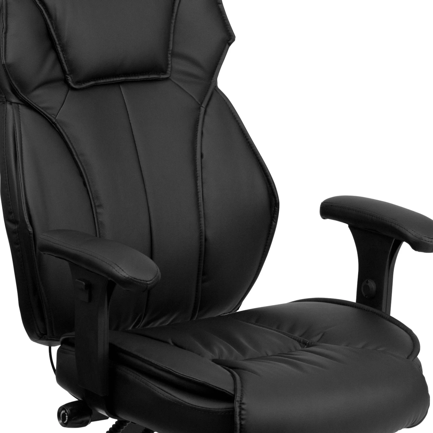 Flash High Back LeatherSoft Multifunction Executive Swivel Ergonomic Office Chair With Lumbar Support Knob With Arms - Image 9