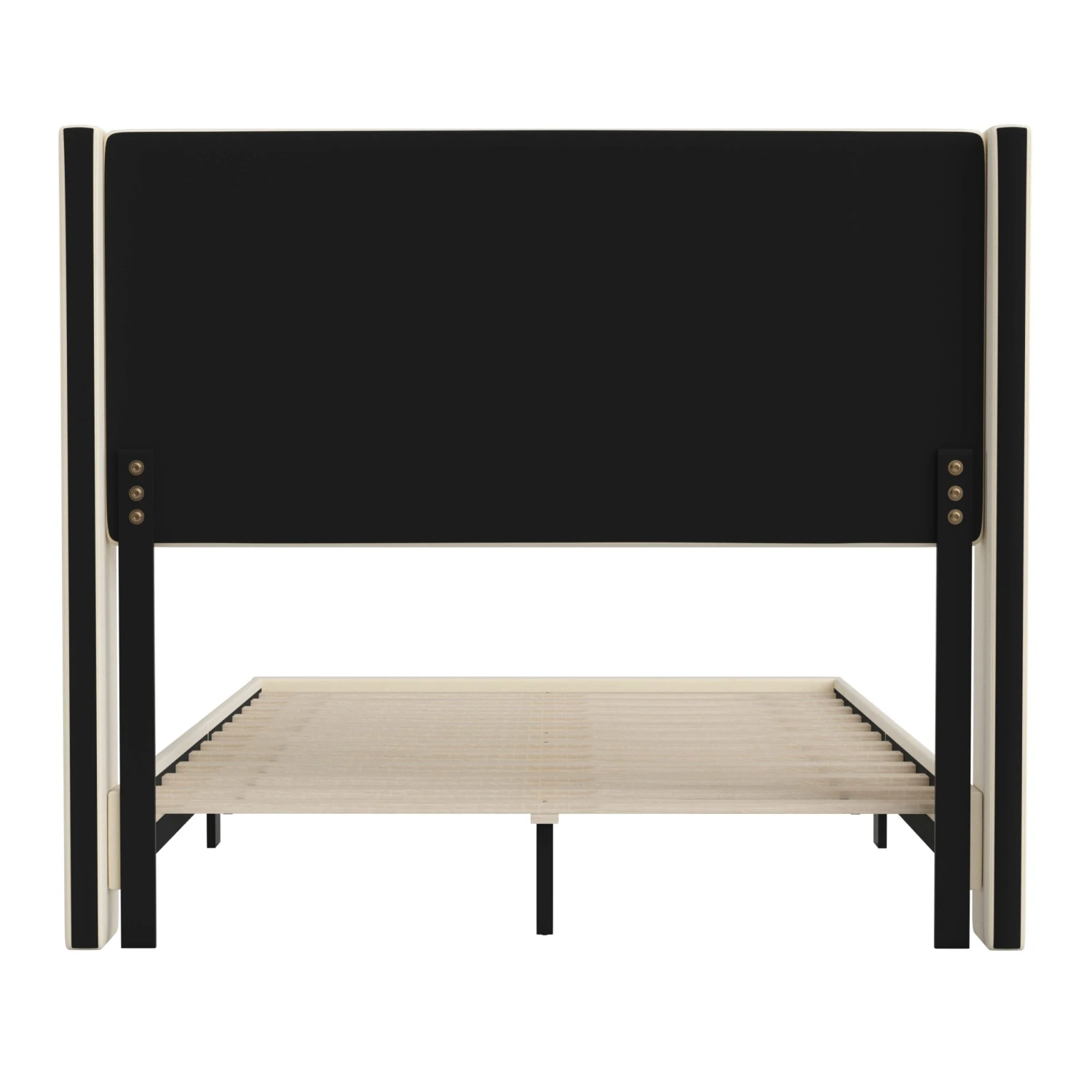 Flash Hollis Upholstered Platform Bed With Wingback Headboard, Mattress Foundation With Slatted Supports, No Box Spring Needed - Image 20
