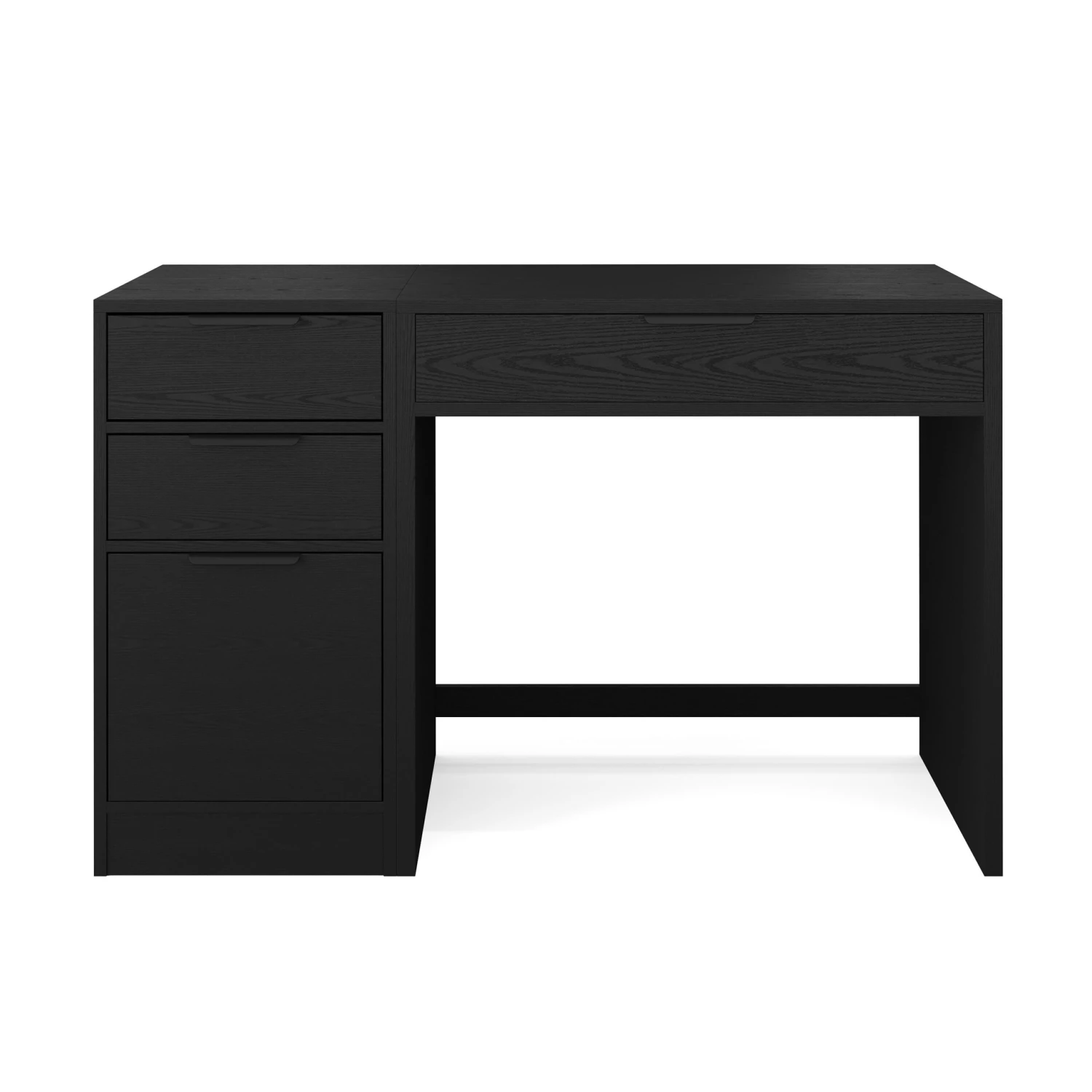 Kayden Home Office Modular Single-Drawer Desk With 3 Drawer File Cabinet - Image 3