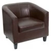 Flash LeatherSoft Lounge Chair With Sloping Arms