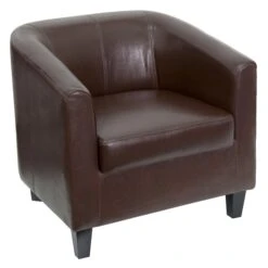 Flash LeatherSoft Lounge Chair With Sloping Arms