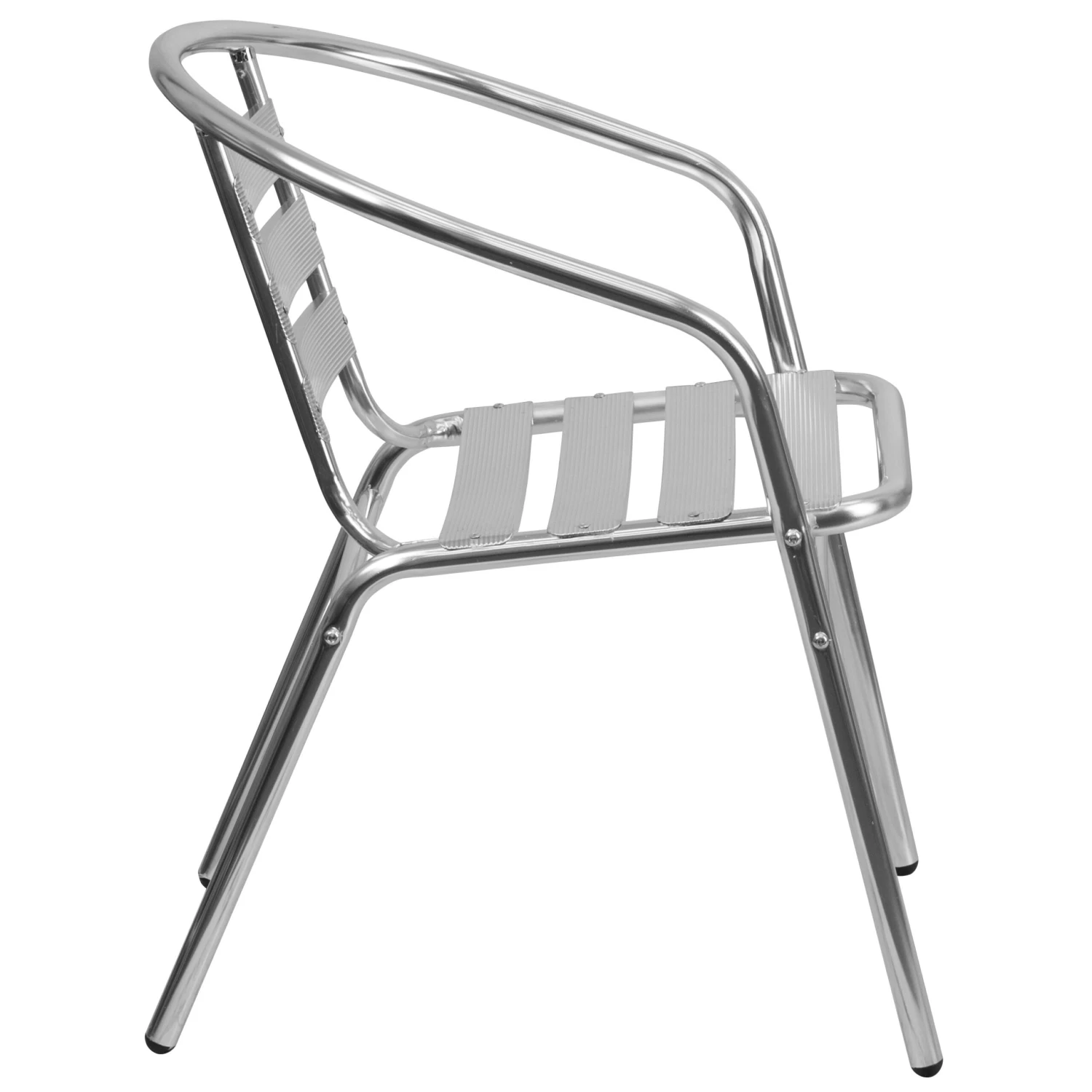 Flash Lila Aluminum Commercial Indoor-Outdoor Restaurant Stack Chair With Triple Slat Back - Image 9