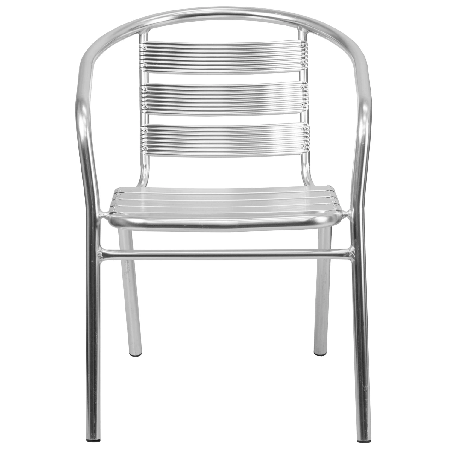 Flash Lila Heavy Duty Aluminum Commercial Indoor-Outdoor Restaurant Stack Chair With Triple Slat Back - Image 10