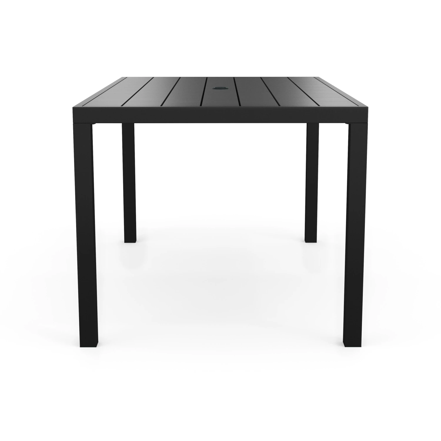 Lily Pond 60" Indoor-Outdoor Patio Table With Slatted Top And Steel Frame - Image 2