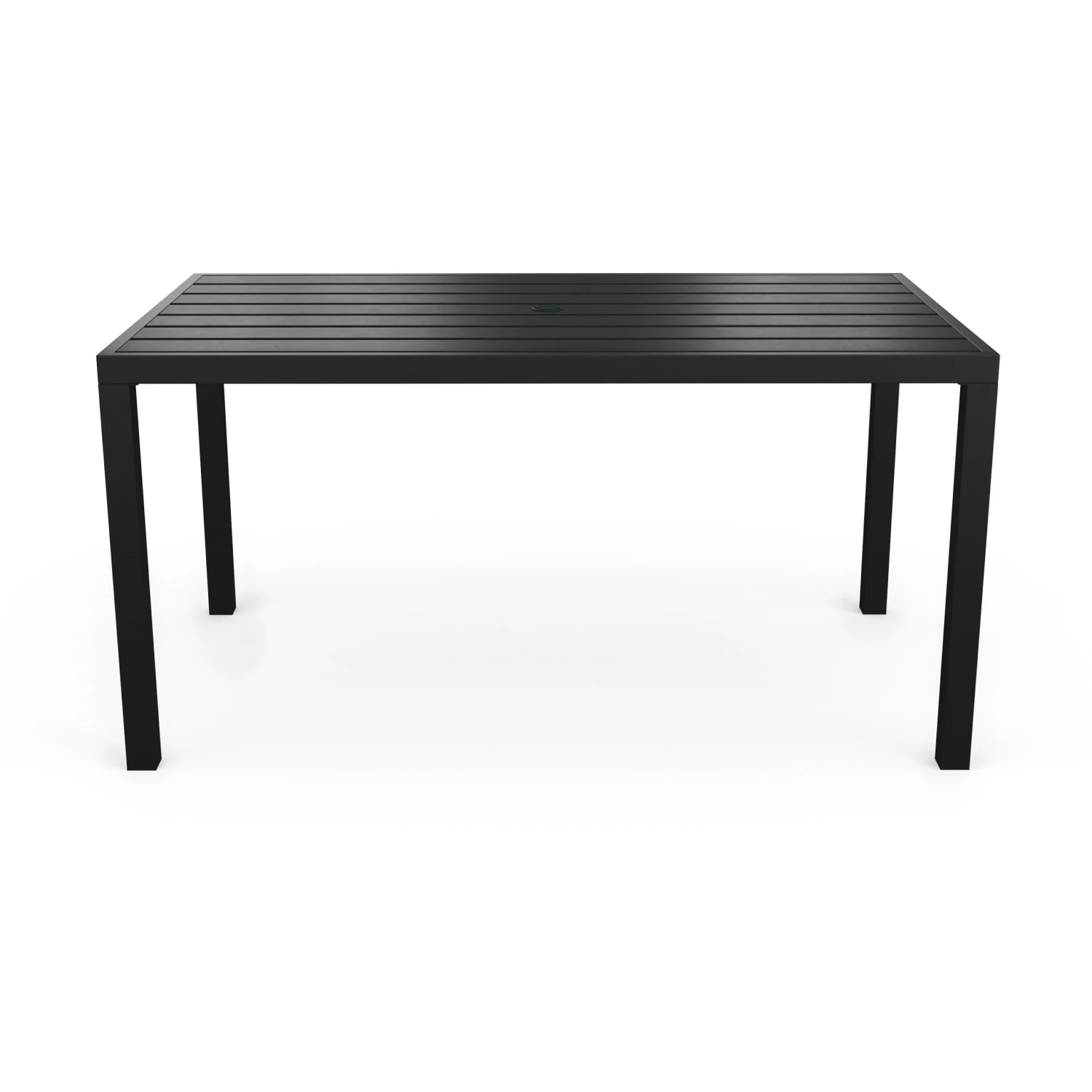 Lily Pond 60" Indoor-Outdoor Patio Table With Slatted Top And Steel Frame - Image 3