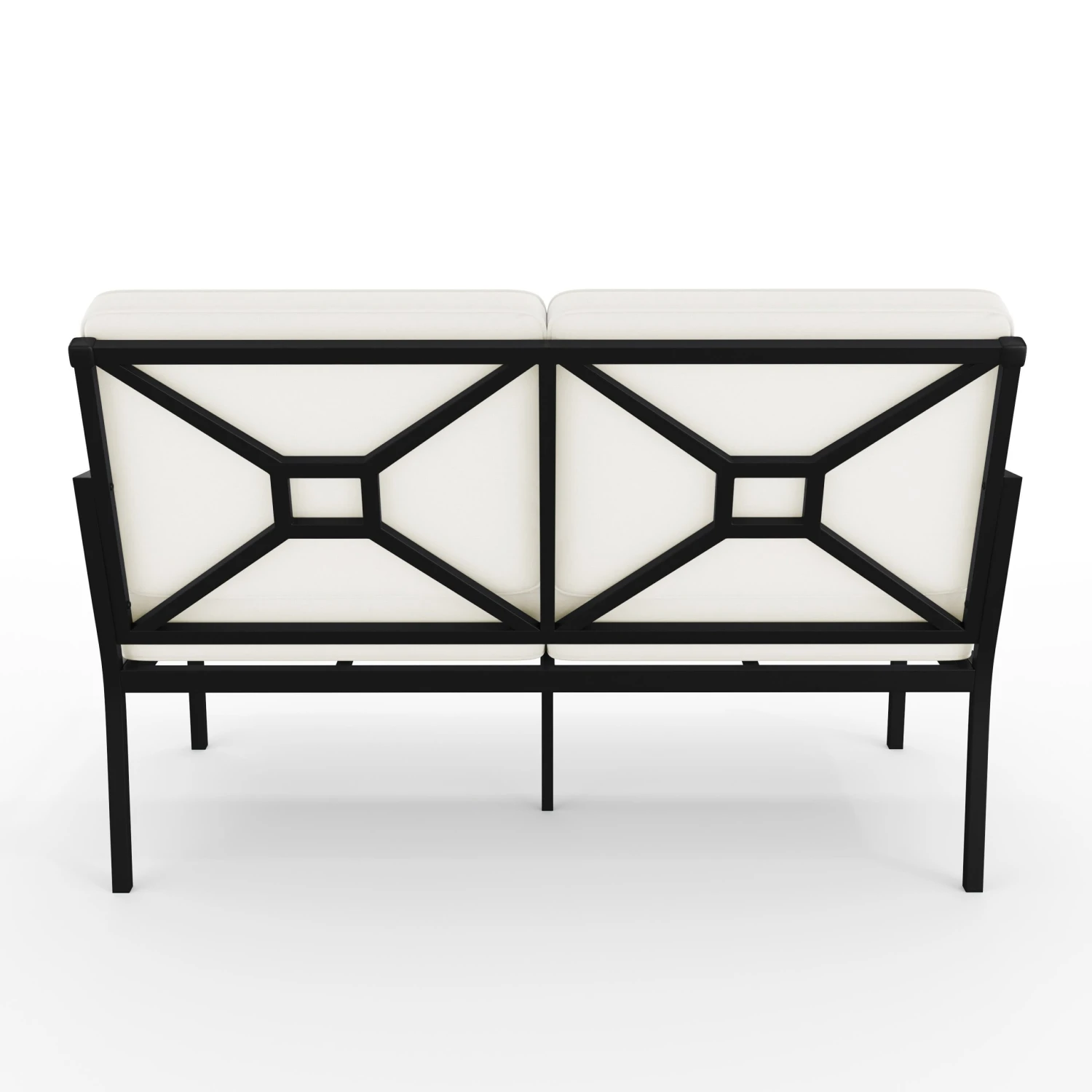 Lily Pond Indoor-Outdoor Patio Loveseat With Steel Frame With All-Weather Cushions - Image 2