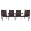 Flash Maxim Indoor/Outdoor Wicker Dining Chairs With Fade & Weather-Resistant Steel Frames For Patio And Deck