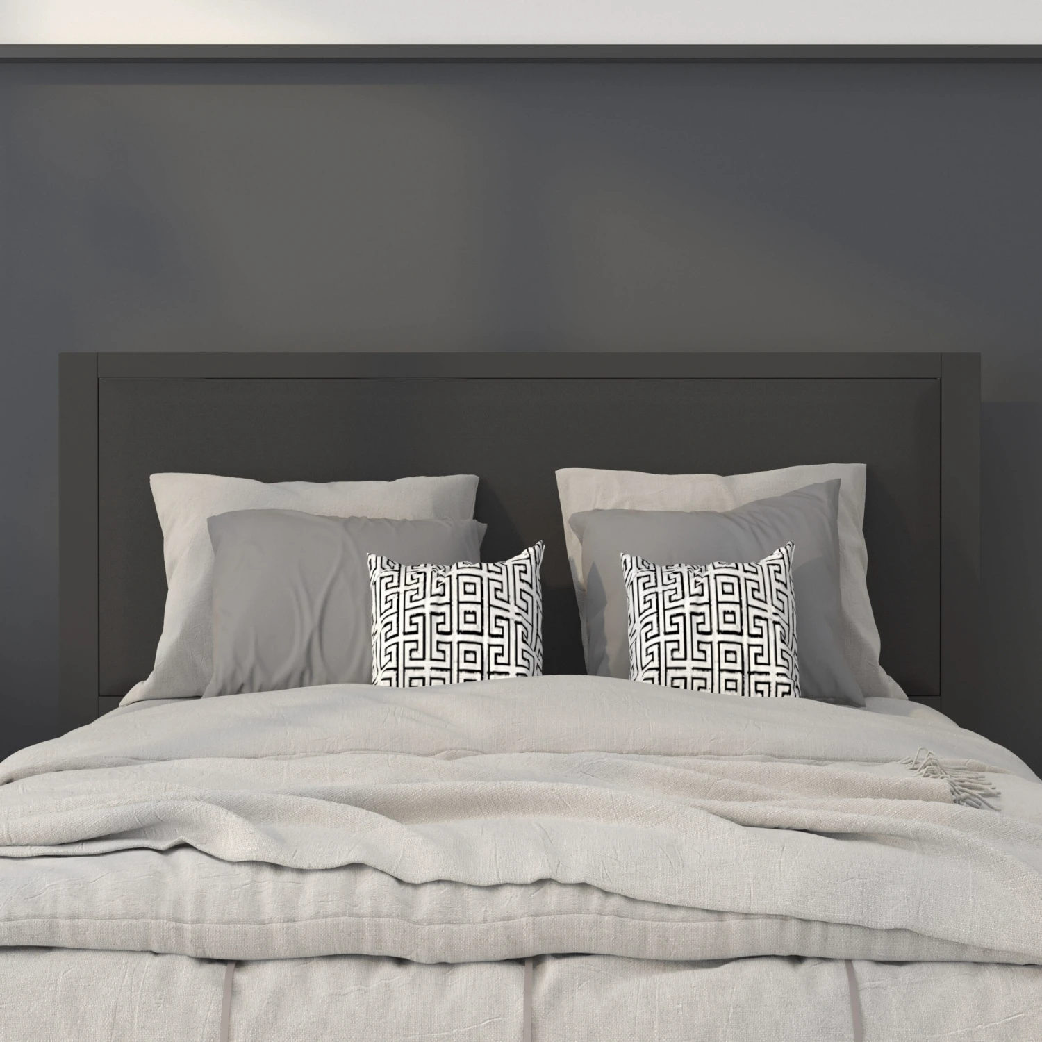 Flash Melbourne Metal Upholstered Headboard - Modern Headboard - Image 18