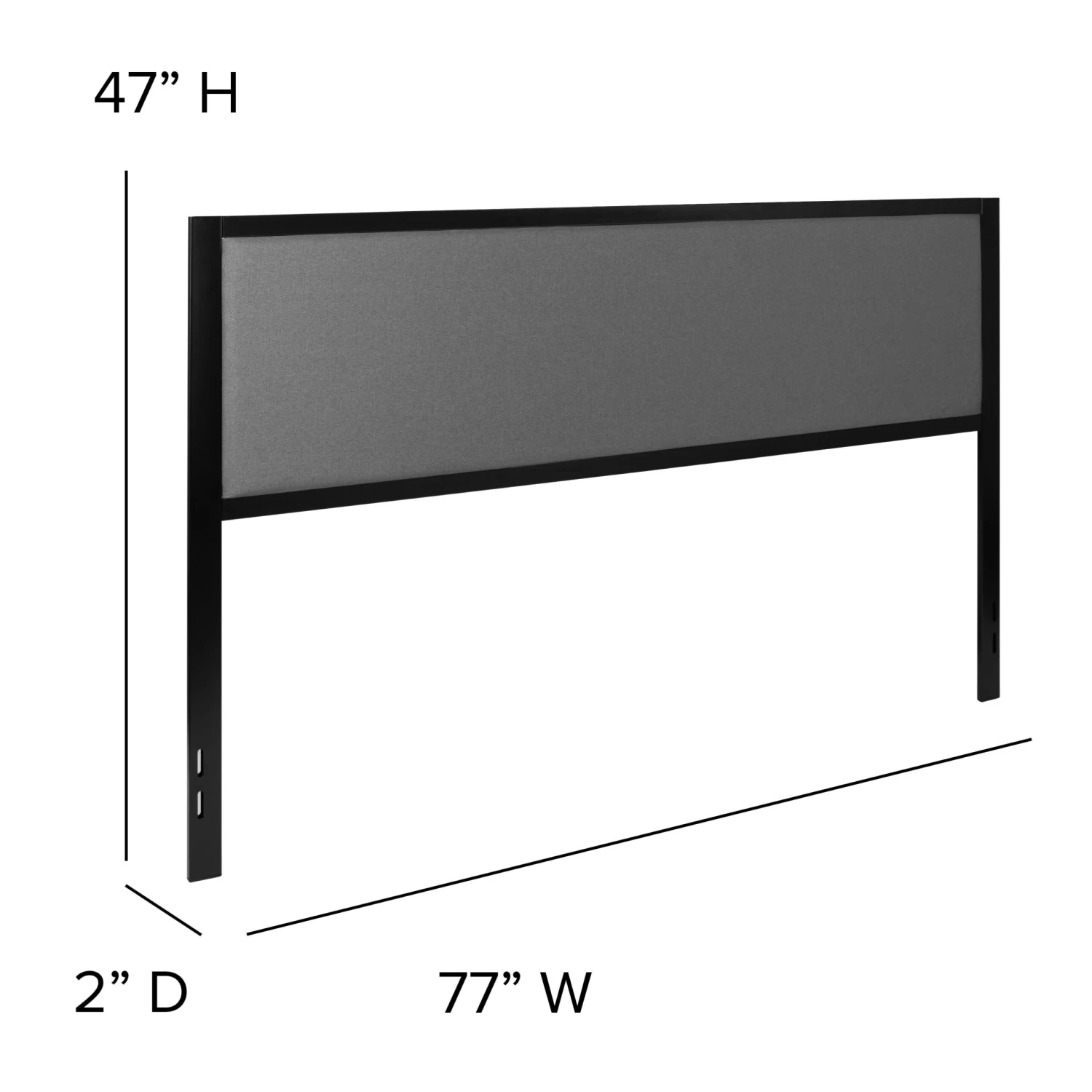 Flash Melbourne Metal Upholstered Headboard - Modern Headboard - Image 5