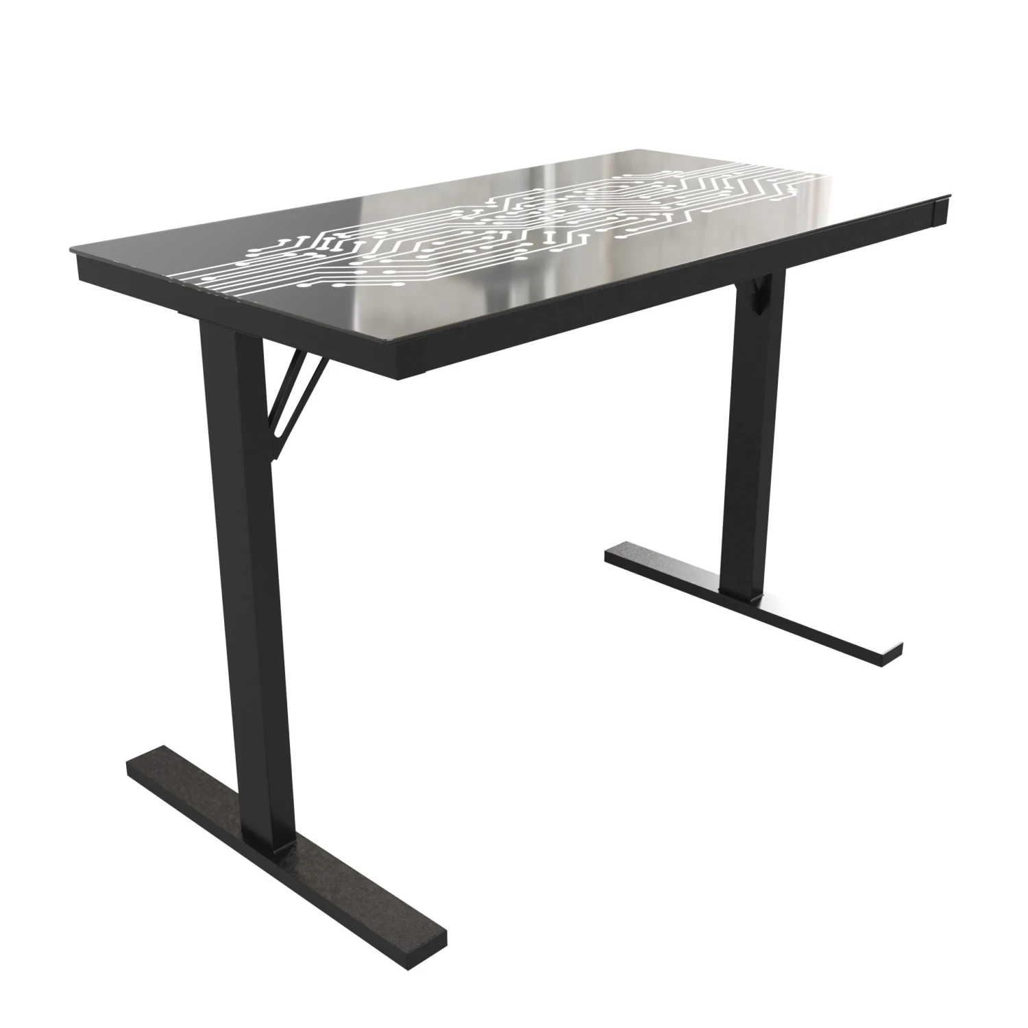 MetriX 7 Gaming Desk With Circuit Board Inspired LED Lighted Top, 43" Gaming Computer PC Desk With Remote Controlled LED Lights - Image 11