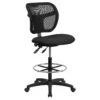 Flash Mid-Back Mesh Drafting Chair With Back Height Adjustment
