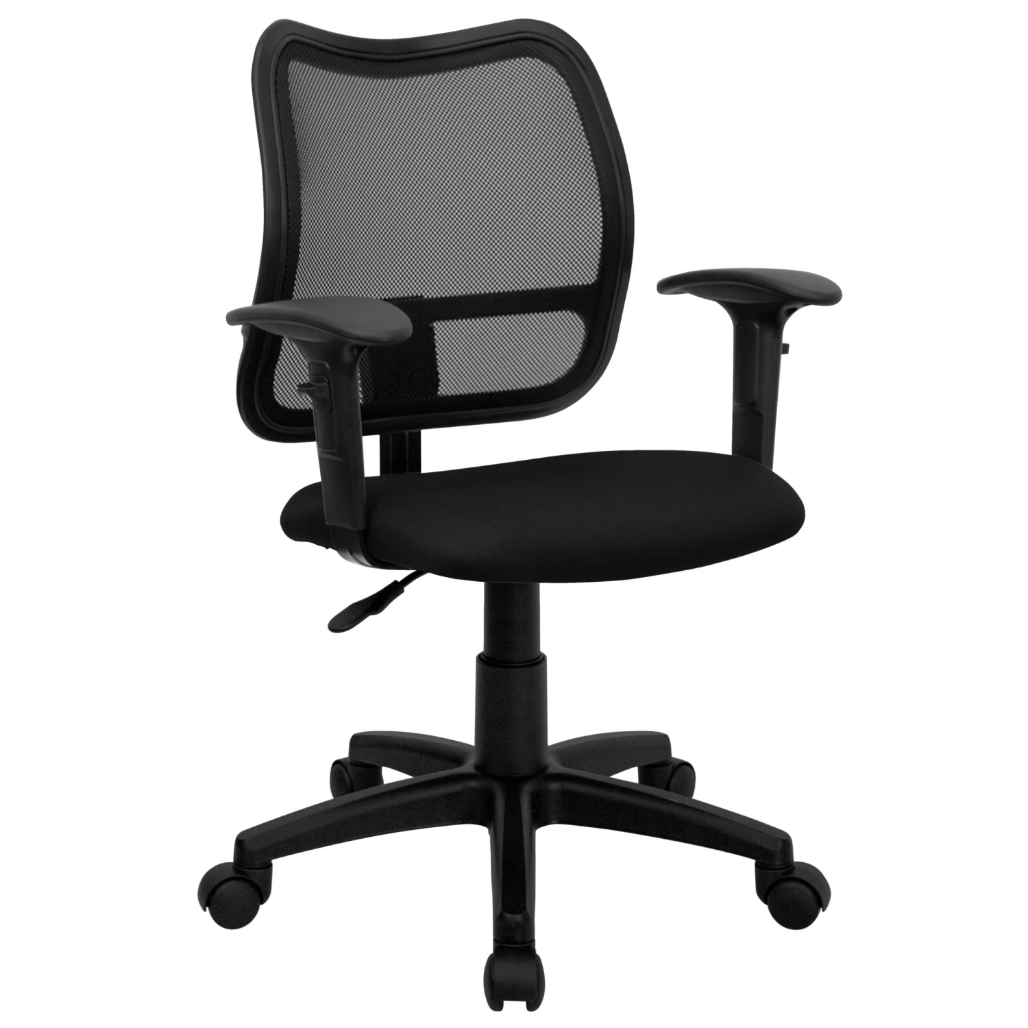 Flash Mid-Back Mesh Swivel Task Office Chair With Adjustable Arms - Image 15