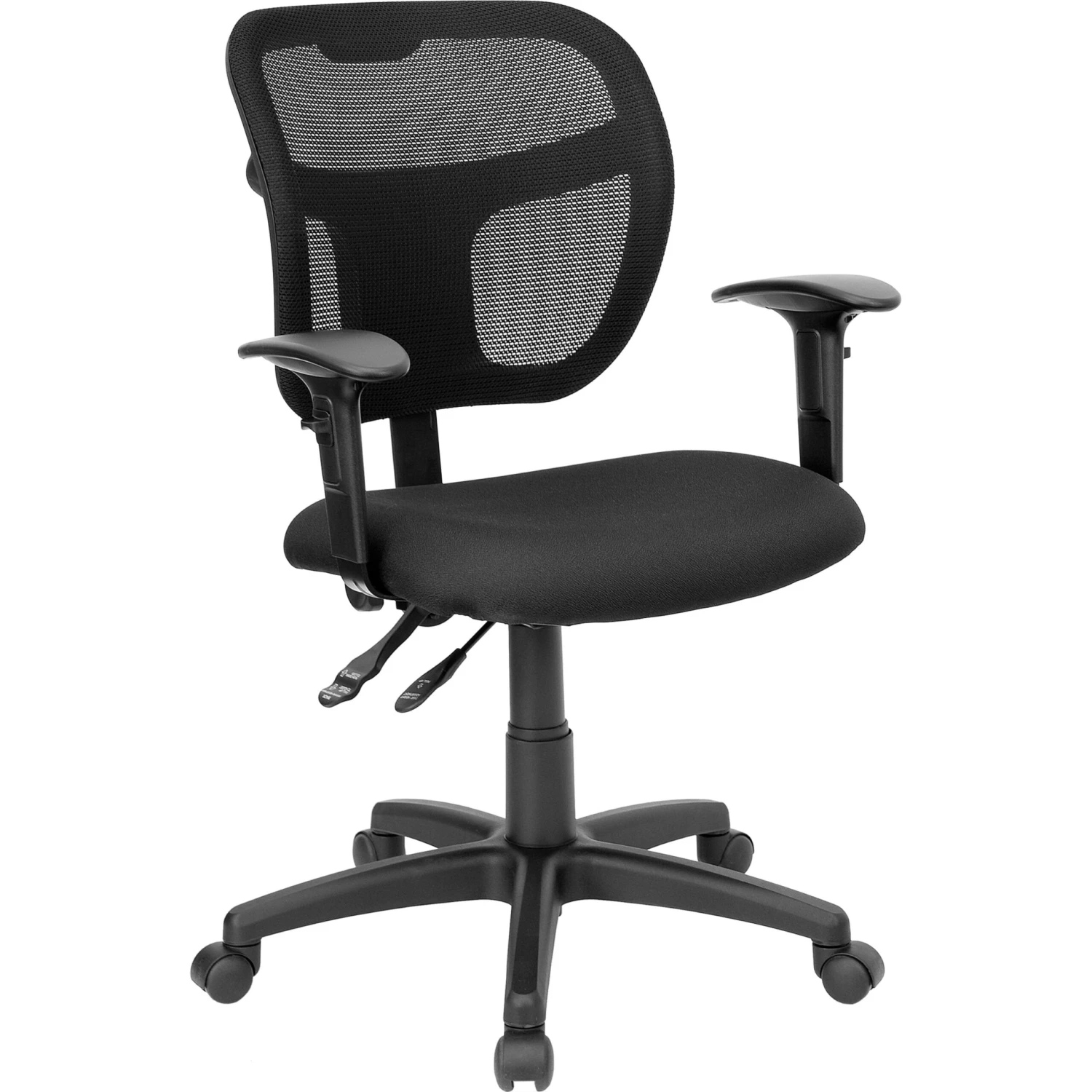 Flash Mid-Back Mesh Swivel Task Office Chair With Back Height Adjustment And Adjustable Arms