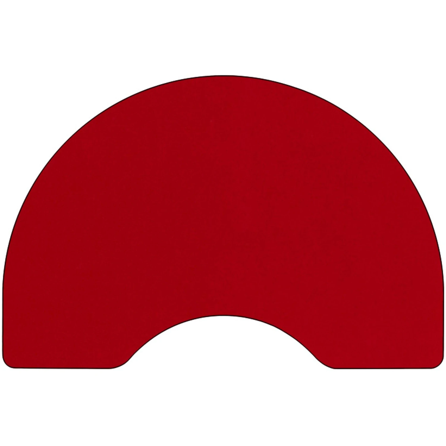 Flash Mobile 48''W X 72''L Kidney Thermal Laminate Activity Table - Height Adjustable Short Legs - Image 9