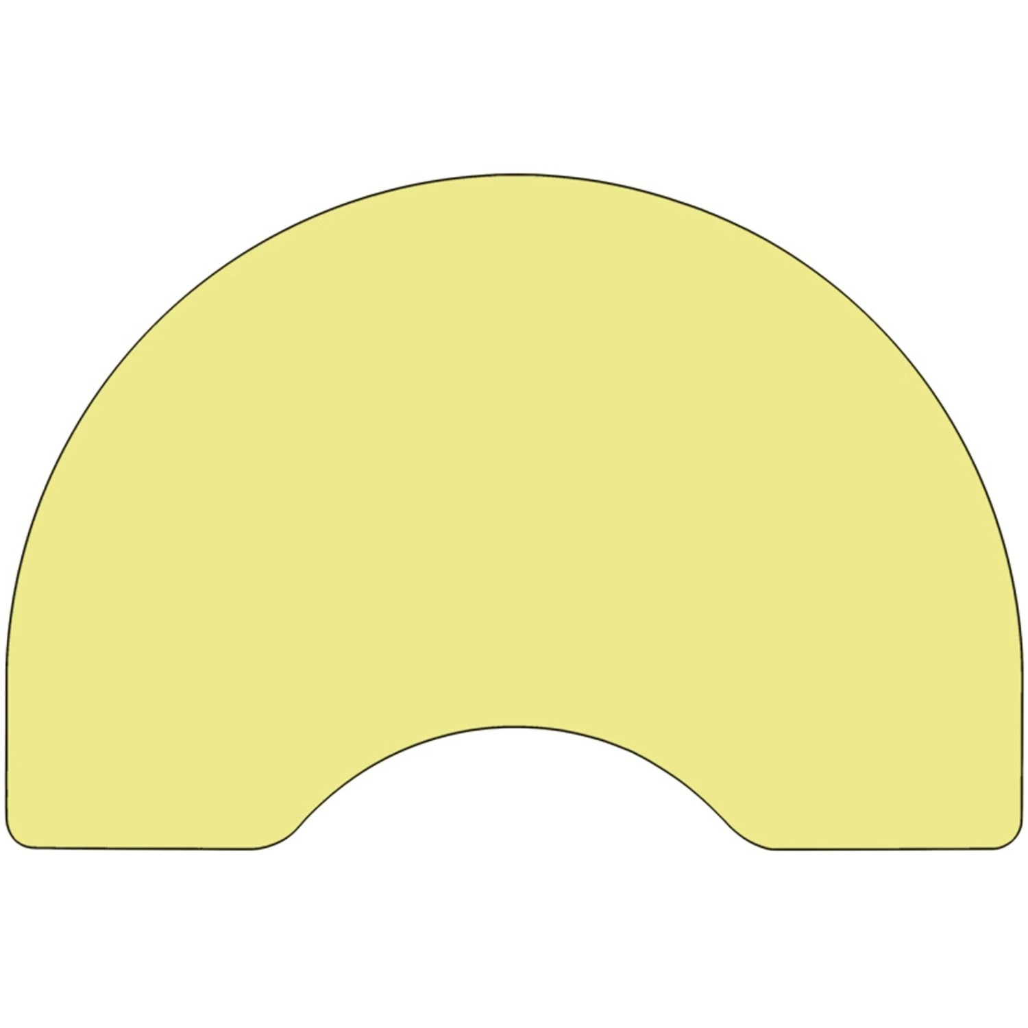 Flash Mobile 48''W X 72''L Kidney Thermal Laminate Activity Table - Standard Height Adjustable Legs - Image 3