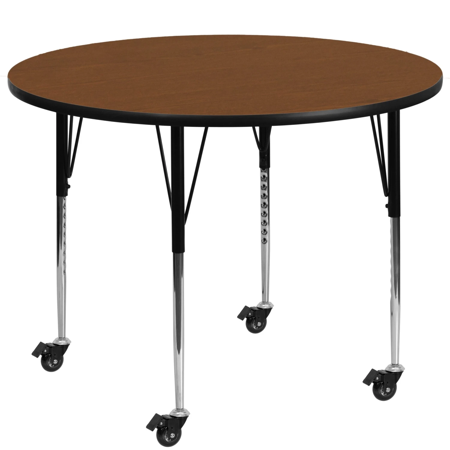 Flash Mobile 48'' Round HP Laminate Activity Table - Standard Height Adjustable Legs - Image 10