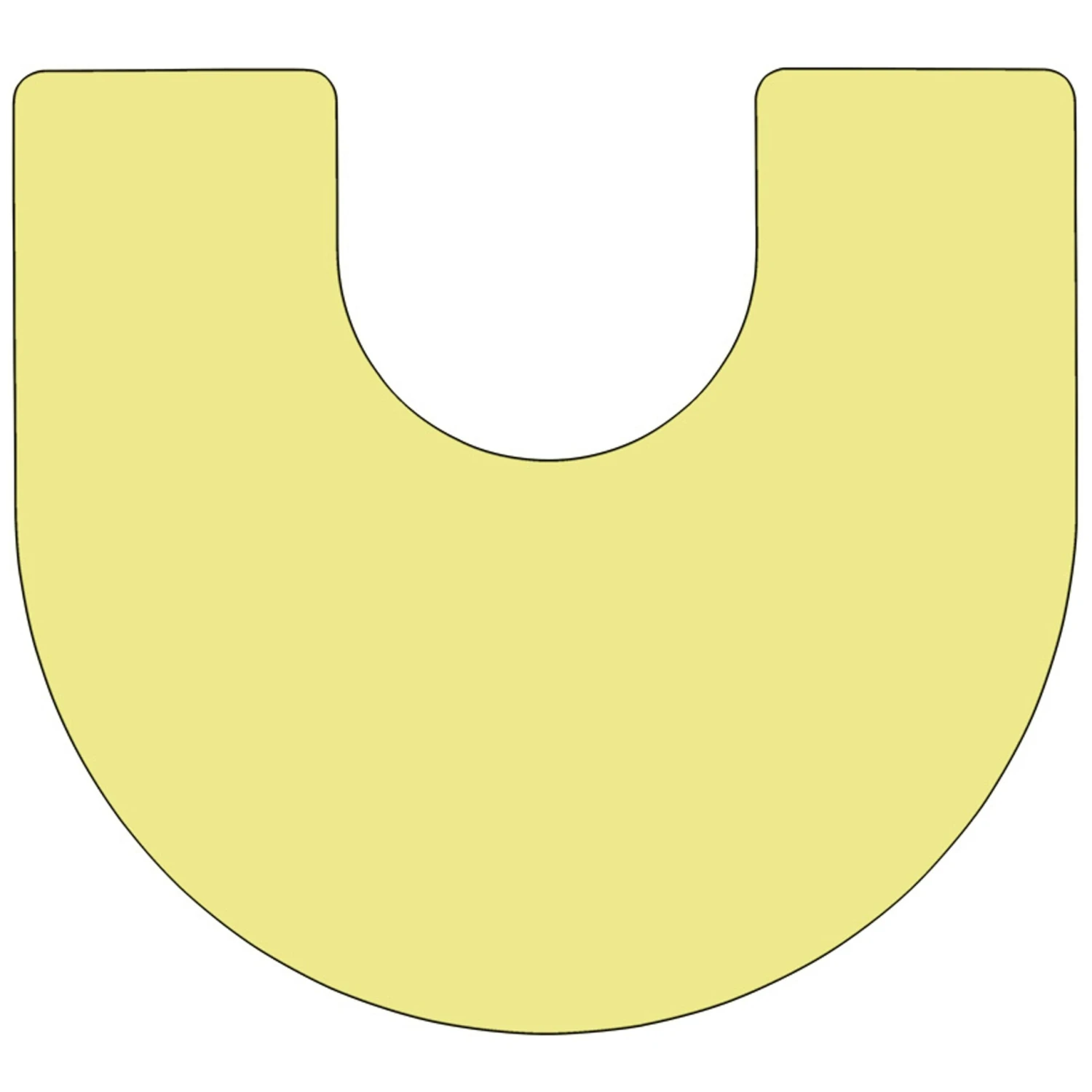 Flash Mobile 60''W X 66''L Horseshoe Thermal Laminate Activity Table - Standard Height Adjustable Legs - Image 3