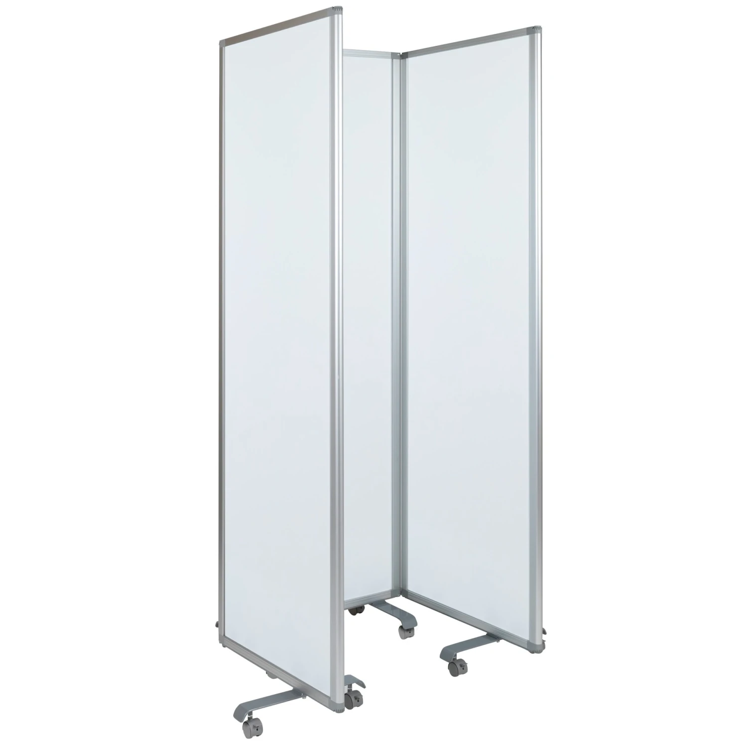 Flash Mobile Magnetic Whiteboard Partition With Lockable Casters, 72"H X 24"W (3 Sections Included) - Image 8