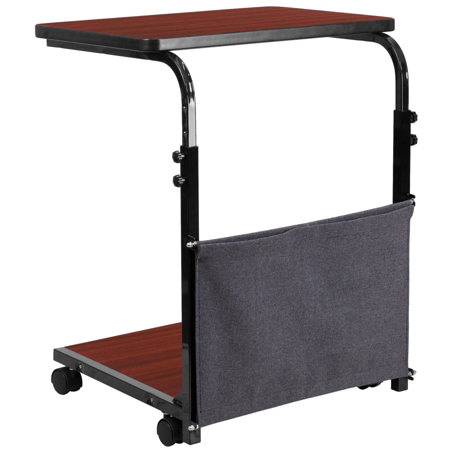 Flash Mobile Sit-Down, Stand-Up Computer Ergonomic Desk With Removable Pouch (Adjustable Range 27'' - 46.5'') - Image 7