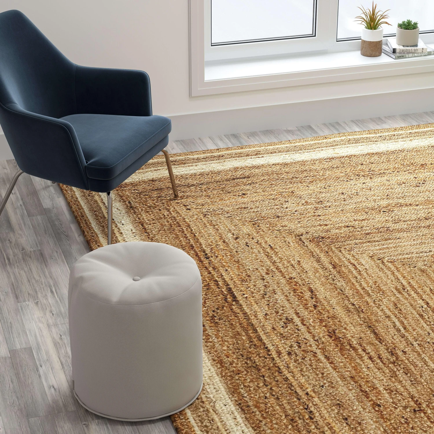 Flash Natural Fiber Jute Area Rug - Braided Indoor Jute Rug - Natural Area Rugs - Image 13