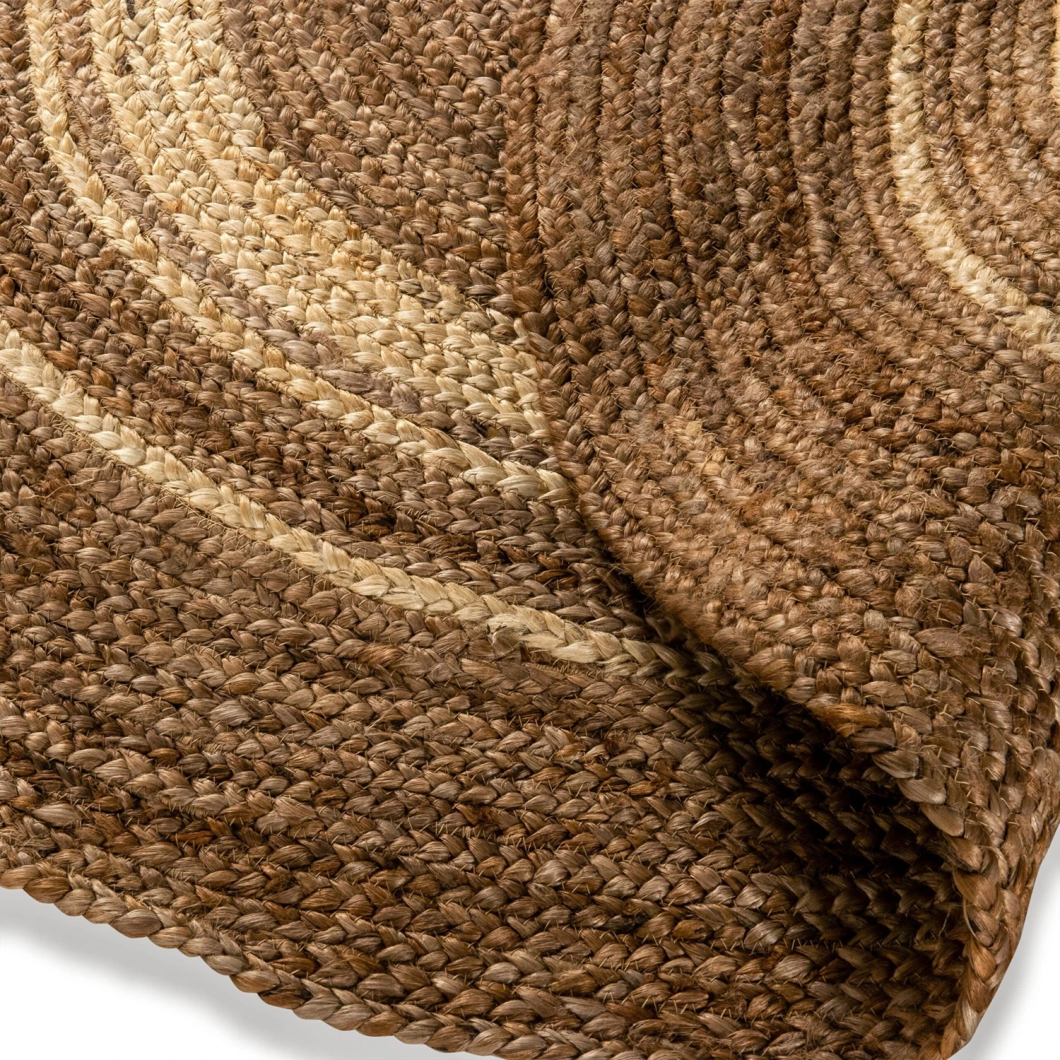 Flash Natural Fiber Jute Area Rug - Braided Indoor Jute Rug - Natural Area Rugs - Image 6