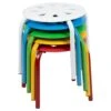 Flash Plastic Nesting Stack Stools, 11.5"Height (5 Pack)