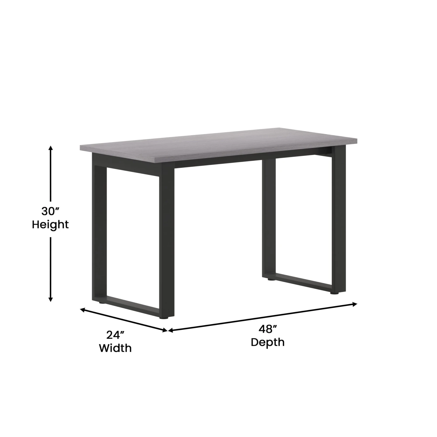 Flash Redmond Commercial 48x24 Conference Table With 1" Thick Double Sided Laminate Table Top With PVC Edging And Heavy Duty U-Frame Steel Base - Image 17