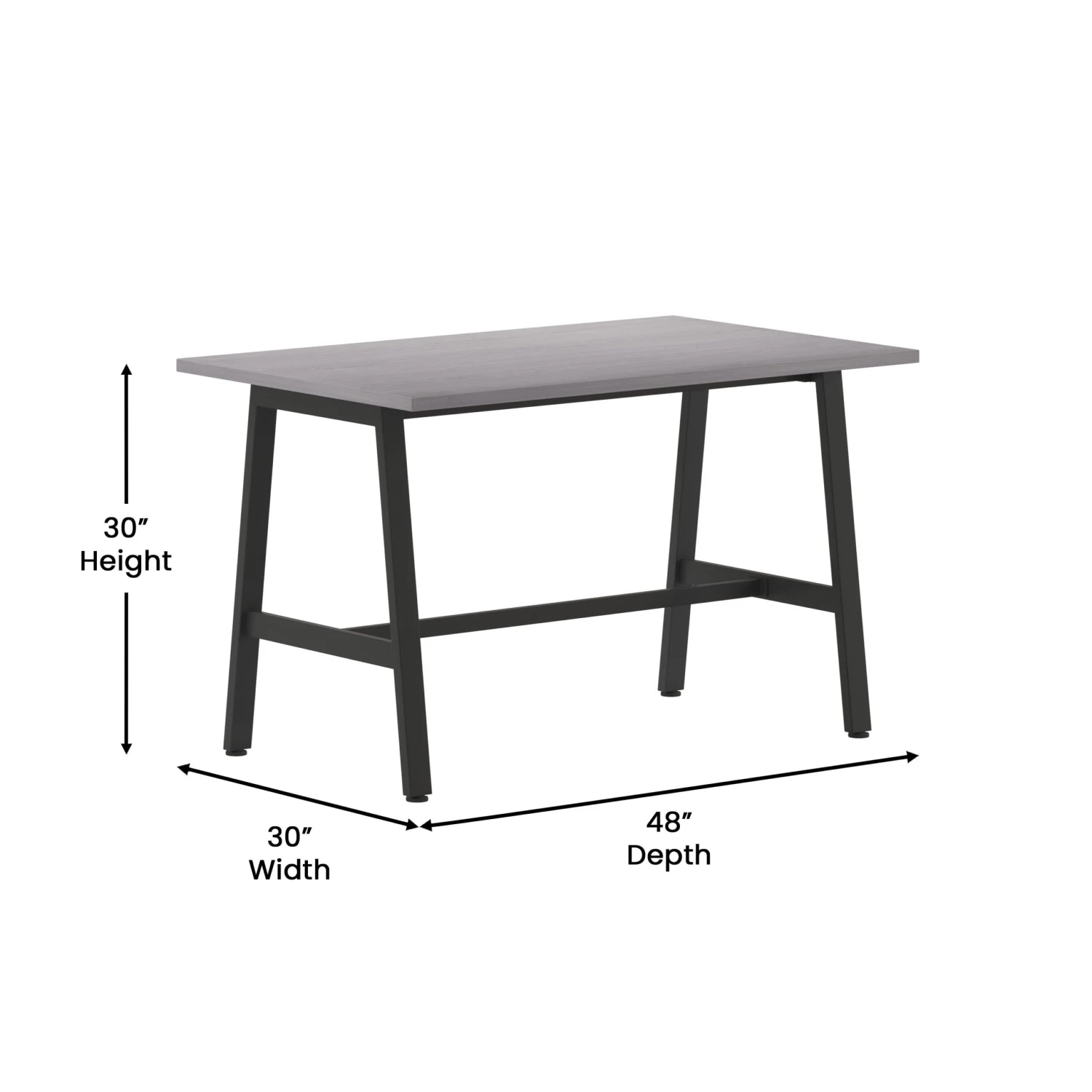 Flash Redmond Commercial 48x30 Conference Table With 1" Thick Double Sided Laminate Table Top With PVC Edging And Heavy Duty A-Frame Steel Base - Image 17