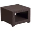 Flash Seneca Faux Rattan End Table