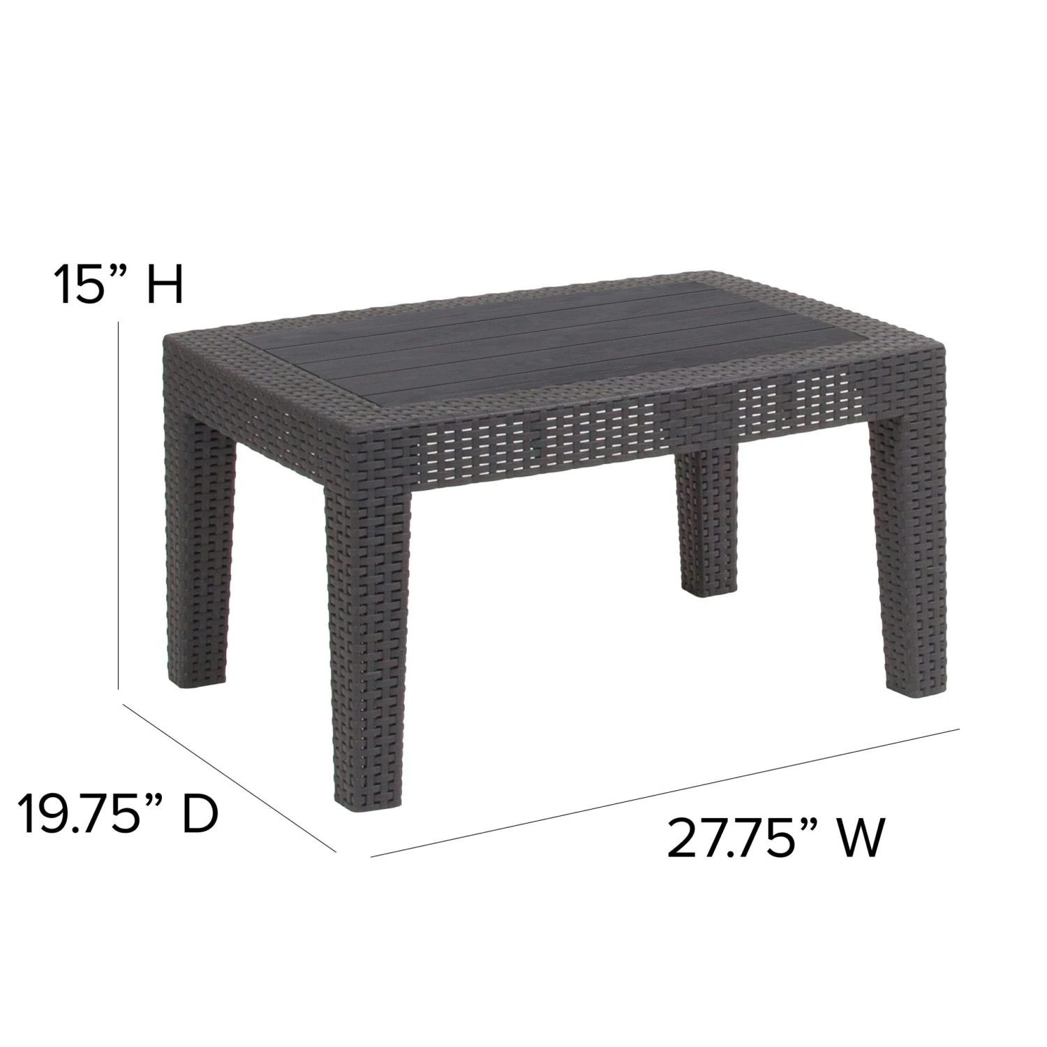 Flash Seneca Rattan Coffee Table - Image 16