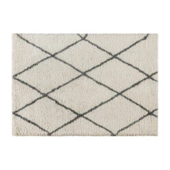 Flash Shag Style Diamond Trellis Area Rug