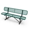 Flash Sigrid Outdoor Bench With Backrest, Commercial Grade Expanded Metal Mesh Seat And Backrest And Steel Frame