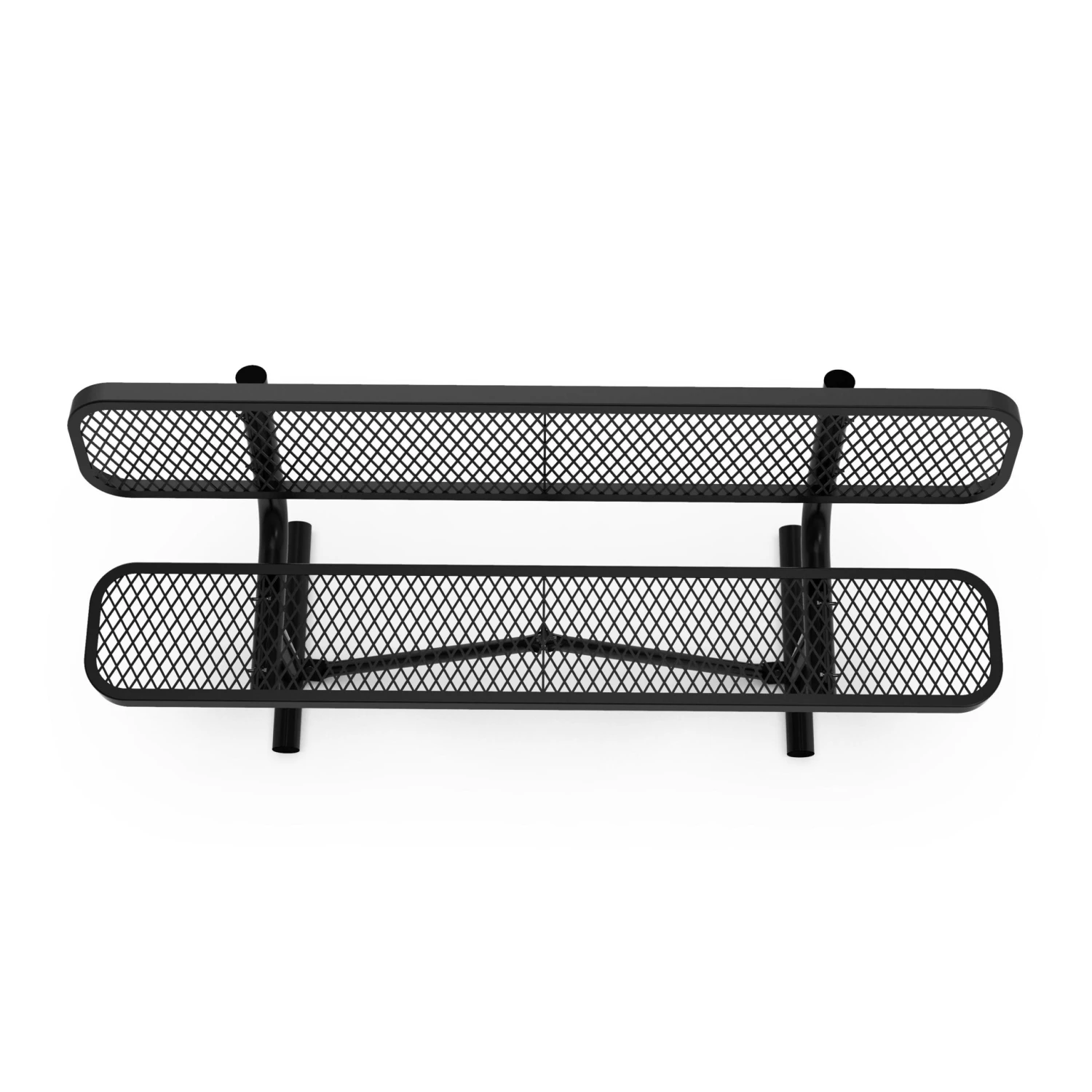 Flash Sigrid Outdoor Bench With Backrest, Commercial Grade Expanded Metal Mesh Seat And Backrest And Steel Frame With Ground Anchors - Image 11