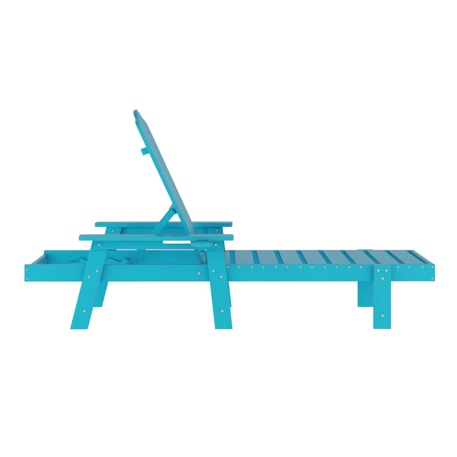 Flash Sonora Commercial Grade Adjustable Adirondack Lounger With Cupholder, All-Weather Indoor/Outdoor Recycled HDPE Lounge Chair - Image 18