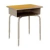 Flash Student Desk With Open Front Metal Book Box