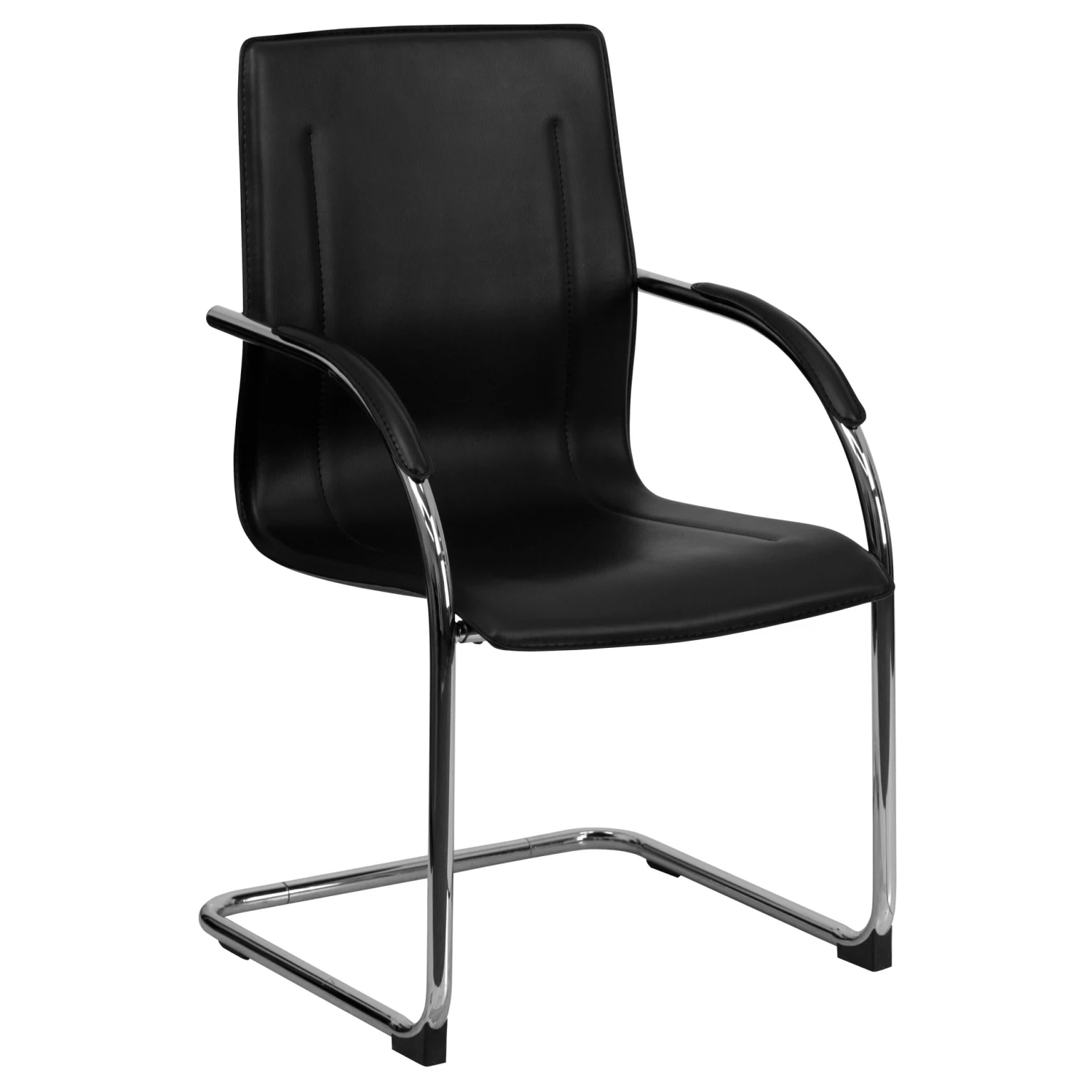 Flash Vinyl Side Reception Chair With Chrome Sled Base