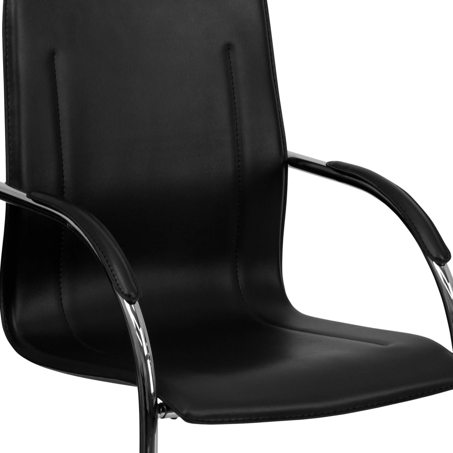 Flash Vinyl Side Reception Chair With Chrome Sled Base - Image 8