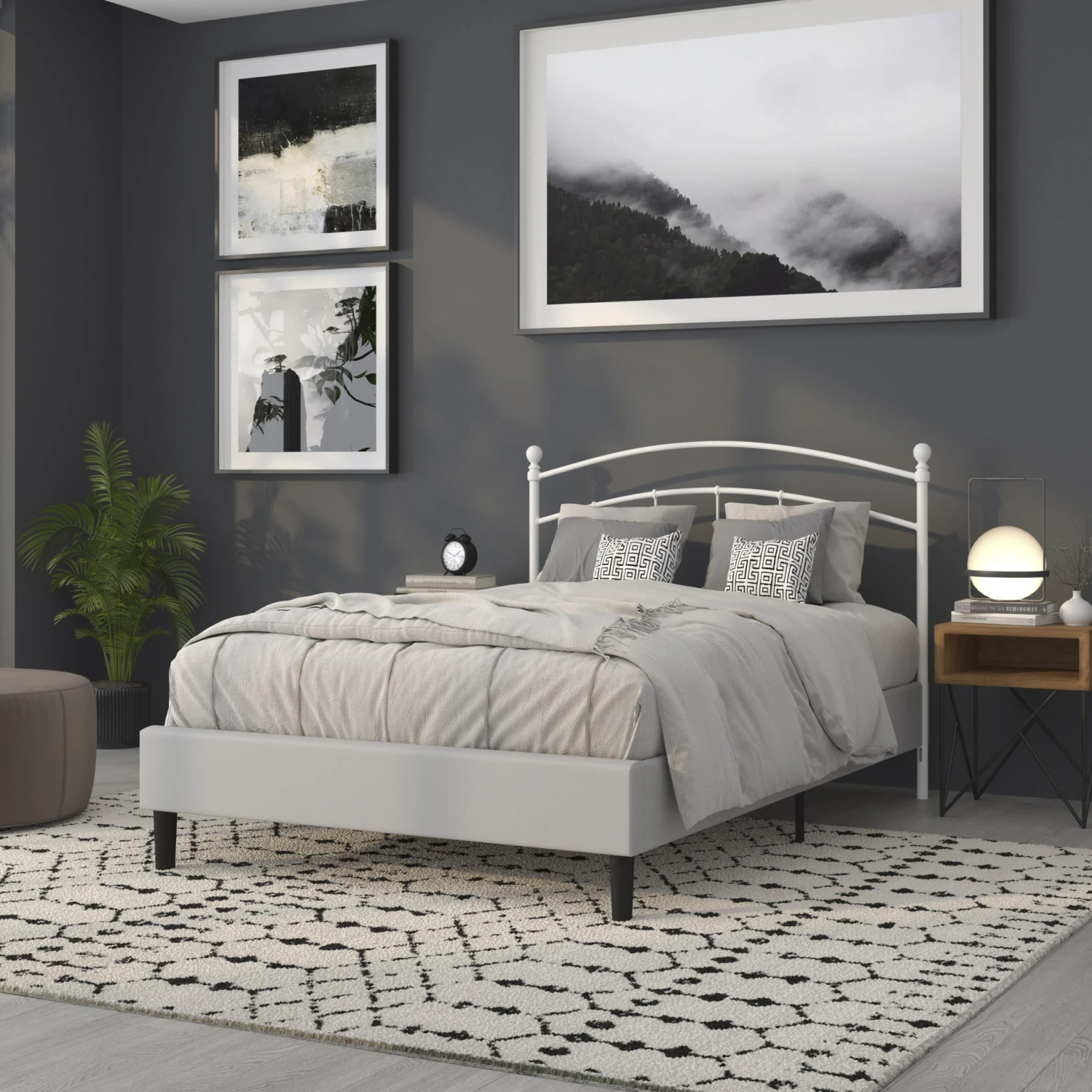 Flash Woodstock Decorative Metal Headboard - Image 7